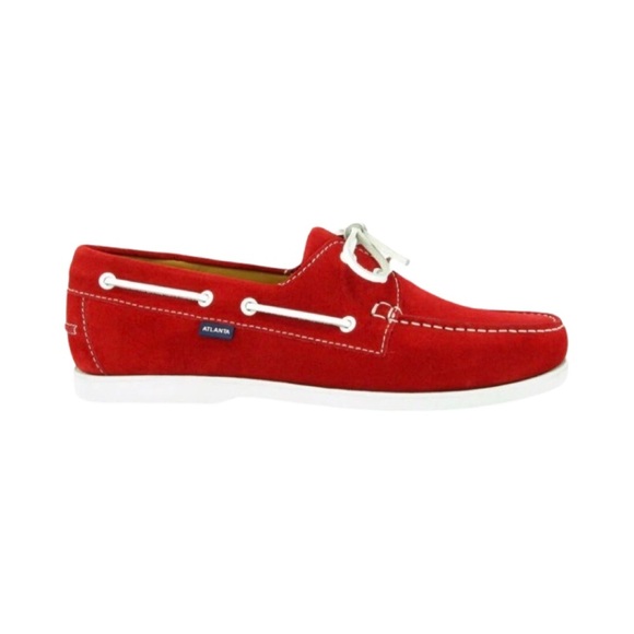 STACY ADAMS Red Suede Regatta Boat Shoes 8.5 - Picture 1 of 10